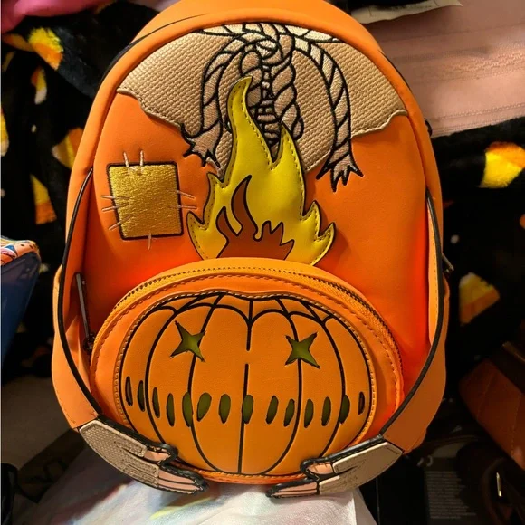Trick \'R Treat Flaming Pumpkin Head Sam Light Up Glow Mini Backpack Trick  main image 4